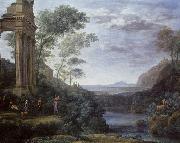 Claude Lorrain Ascanius Shooting the Stag of Sylvia painting